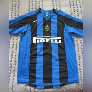 Nike Inter Milan Black and Blue Emblem Jersey 2004-2005 Season